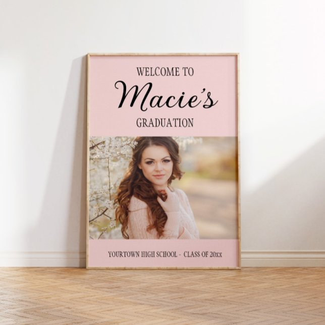 Pink Graduation Party Photo  Poster (Creator Uploaded)