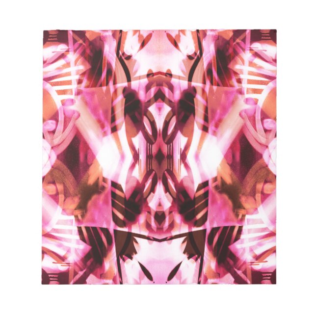 Pink graffiti pattern notepad (Front)