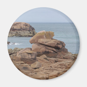 Pink granite coast in Brittany Magnet
