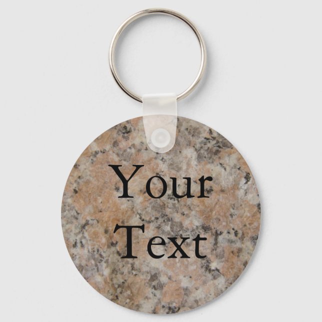 Pink Granite Key Ring (Front)