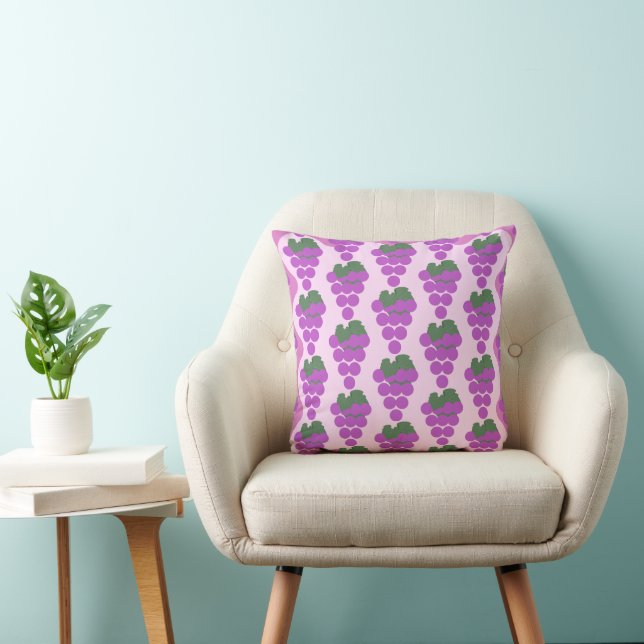 Pink Grape Pattern Christian Home Decor Cushion (Chair)