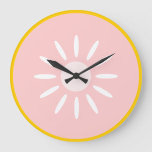 Pink Grapefruit Large Clock