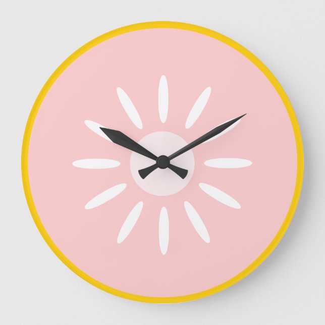 Pink Grapefruit Large Clock (Front)
