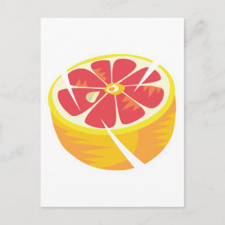 pink grapefruit postcard