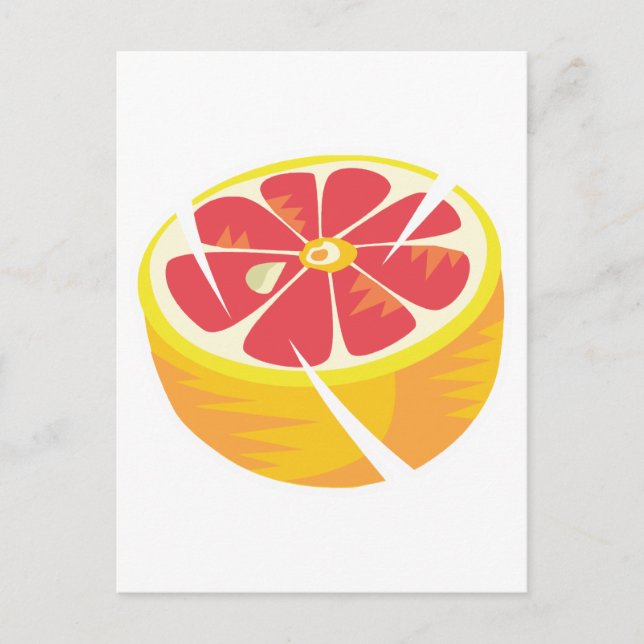 pink grapefruit postcard (Front)