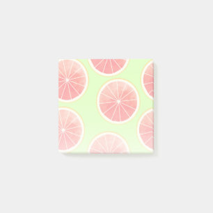 Pink Grapefruit Slices Pattern Post-it Notes