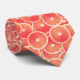 Pink grapefruit slices tie