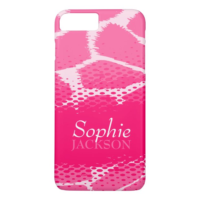 Pink graphic animal print custom name Case-Mate iPhone case (Back)