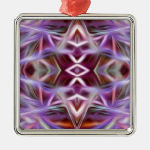 Pink Graphic Mandala Metal Ornament