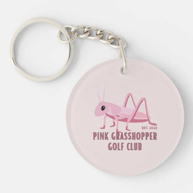 Pink Grasshopper Golf Club Key Ring (Front)