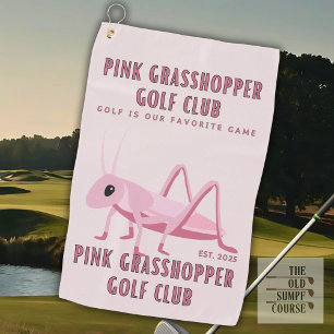 Pink Grasshopper Golf Club Towel