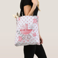 PINK & GRAY BABY GIRL PASTEL PRAM BOOTIES