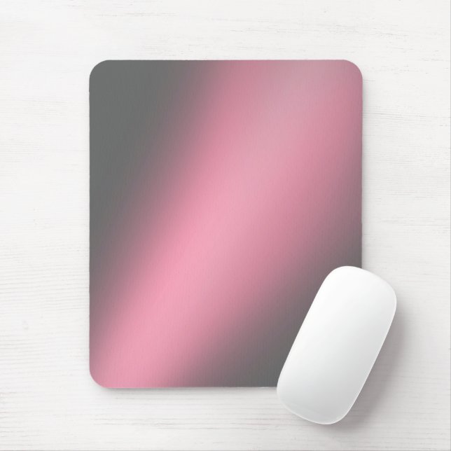 Pink Gray  moonlight ombre  Mouse Pad (With Mouse)