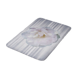 Pink gray rose bath mat