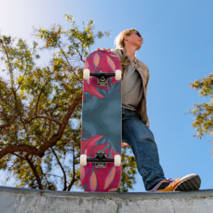 Pink gray Skateboard