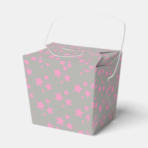 Pink Gray Stars Modern design Favour Box