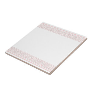 Pink Grecian Frieze Pattern Ceramic Tile