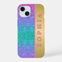 Pink Green and Blue Colour Glitter Gradient Textur