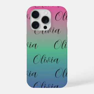 Pink, Green and Blue Gradient iPhone 15 Pro Case