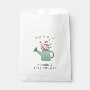 Pink Green Baby in Bloom Baby Shower Favour Bag