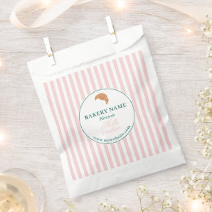 Pink Green Bakery Logo Product Packaging Bag