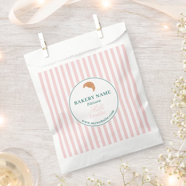 Pink Green Bakery Logo Product Packaging Bag (Clipped)