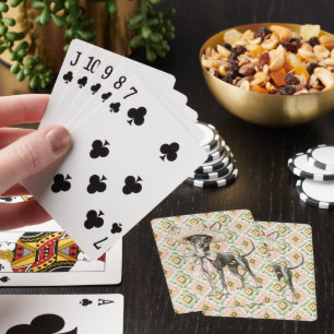 Pink Green Chihuahua Dog Playing Cards