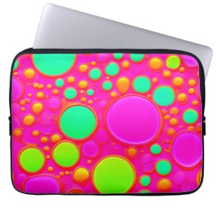 Pink & Green Circles Laptop Sleeve