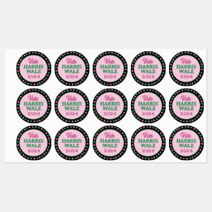 Pink Green Clover 2024 Vote Harris Walz 