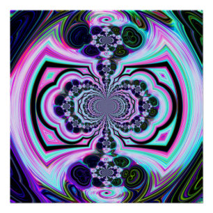Pink Green Cosmic Spectacular Perfect Poster