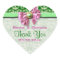 Pink green damask elegant "thank you"