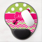 Pink Green Dots Chevron Ladybut Personalised