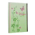 Pink, Green Floral Buttterflies iPad (1,2,3) Folio