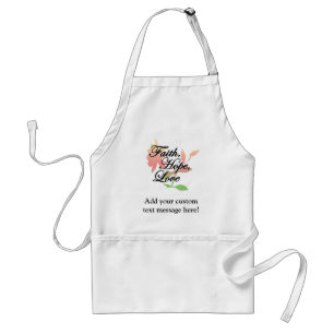 Pink/Green Floral Faith Hope Love Standard Apron