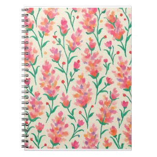 Pink & Green Floral Watercolor Journal