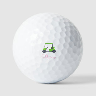  Pink Green Golf Cart Personalised  funny Golf Balls