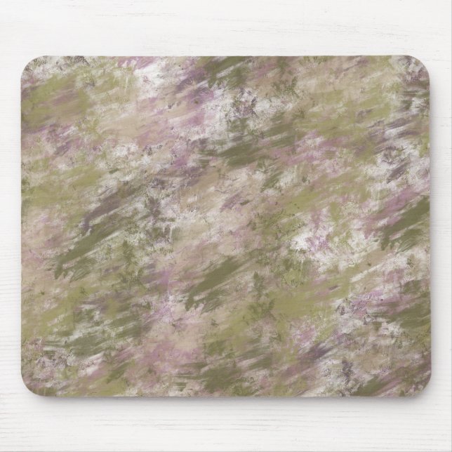 Pink Green Grunge Abstract Mouse Pad (Front)