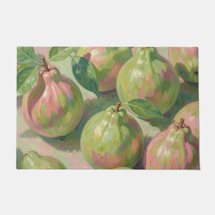 Pink Green Guava Still Life Doormat