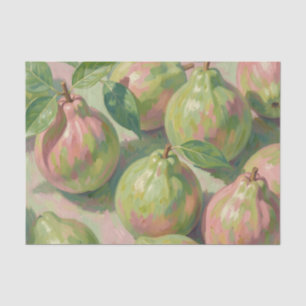 Pink Green Guava Still Life Tissue Paper