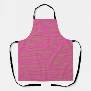 Pink Green Hexagon Pattern Apron