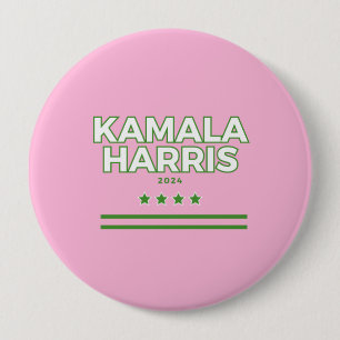 Pink & Green Kamala Harris Button
