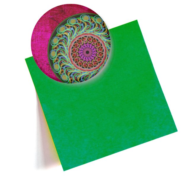 Pink & Green Mandala Magnet (Creator Uploaded)