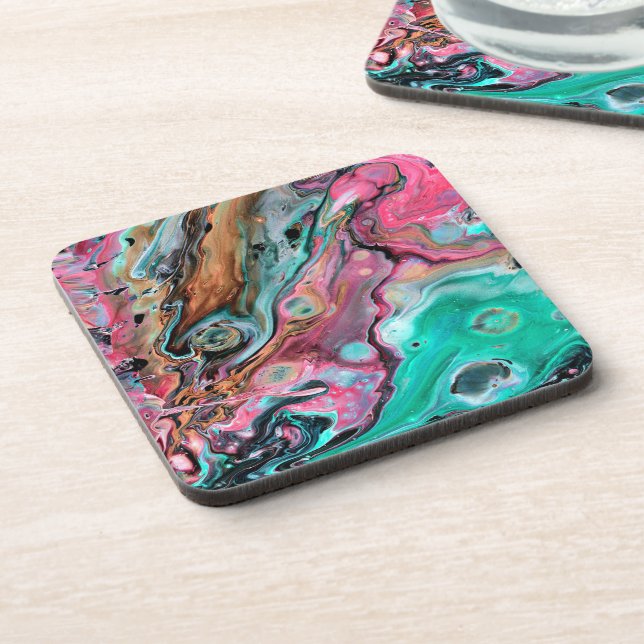 Pink & Green marble  Coaster (Left Side)