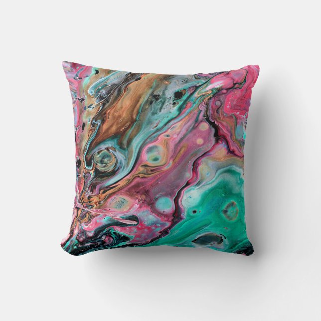 Pink & Green marble  Cushion (Front)