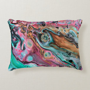 Pink & Green marble  Decorative Cushion