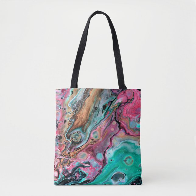 Pink & Green marble  Tote Bag (Front)