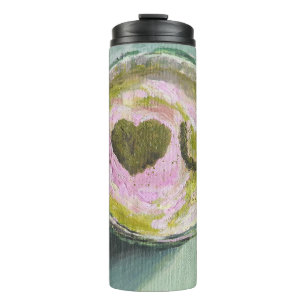 Pink Green Matcha Love Tea Art Modern Still Life B Thermal Tumbler