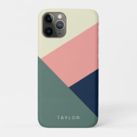 Pink & green modern minimal abstract geometric