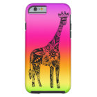 Pink & Green Neon Giraffe