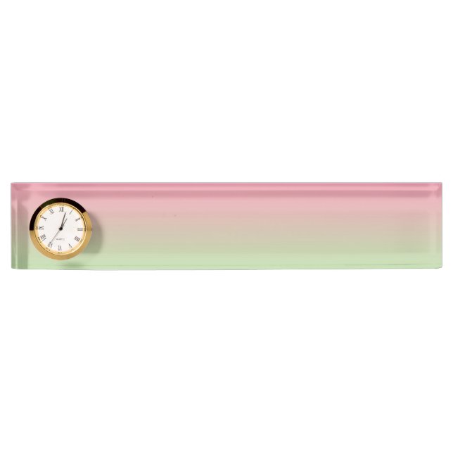 Pink & Green Ombre Nameplate (Front)